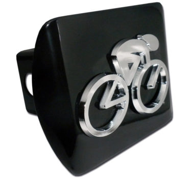 Cycling Emblem on Black Hitch Cover