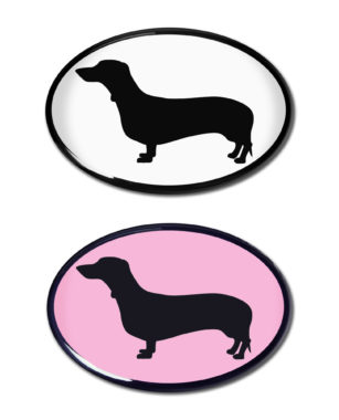 Dachshund 3D Decal 2-Pack