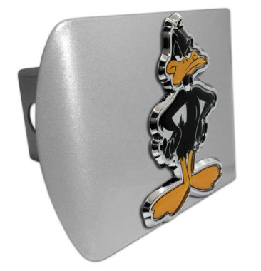 Daffy Duck Brushed Chrome Metal Hitch Cover