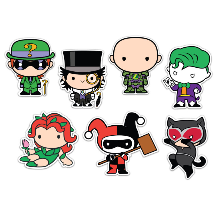 DC Comics Chibi Villain Decal Sheet