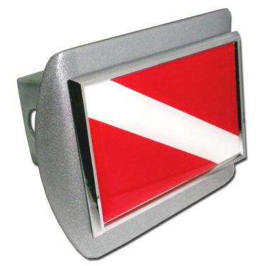 Dive Flag Brushed Hitch Cover image