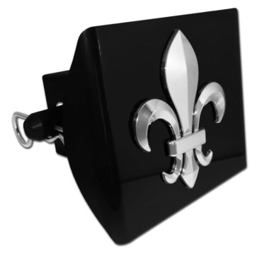 Fleur-de-Lis Emblem on Black Plastic Hitch Cover image
