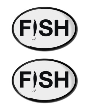 Fishing 3D Decal 2-Pack