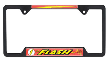 The Flash Open Black License Plate Frame