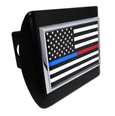 First Responders Flag Black Hitch Cover