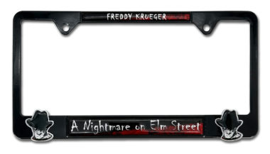 3D Nightmare on Elm Street Black License Plate Frame