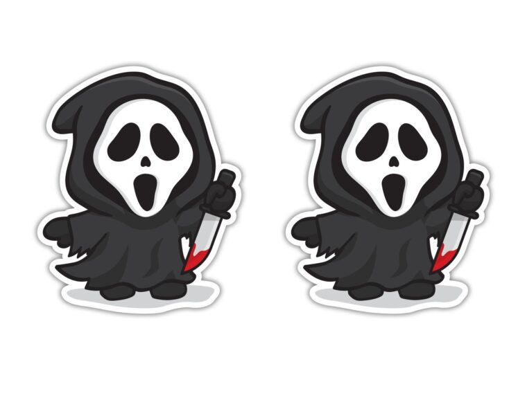 Ghost Face Cute Decal 2-Pack image