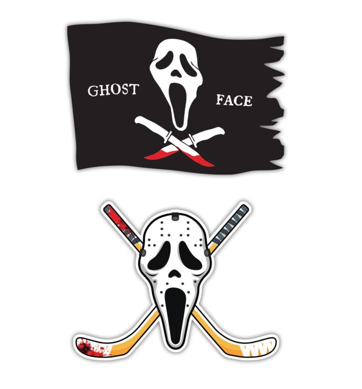Ghost Face Crossbones Decal 2-Pack image