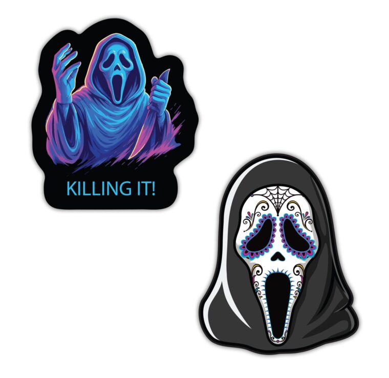 Ghost Face Neon Decal 2-Pack