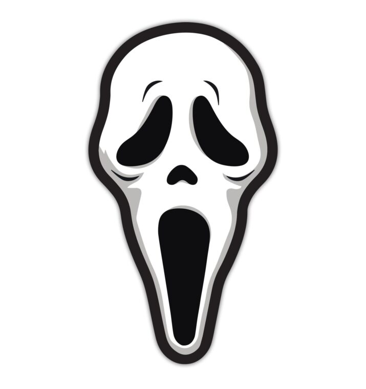 Ghost Face Large Mask Decal image