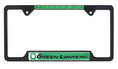 Green Lantern Open Black License Plate Frame image
