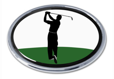 Golf Backswing Chrome Emblem image