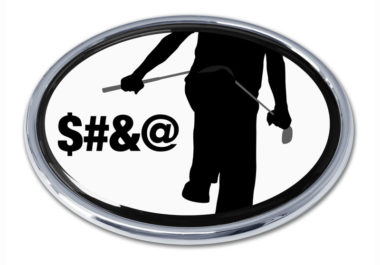 Golf Club Break Chrome Emblem