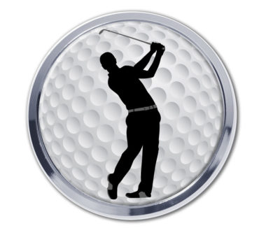 Golf Ball Swing Chrome Emblem image