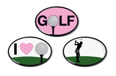 Female Golfer 3D Decal 3-Pack image