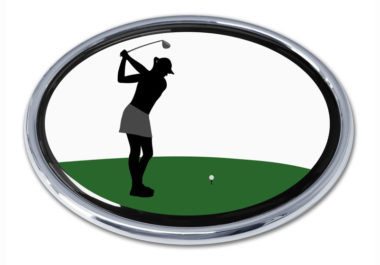 Golf Swing Female Chrome Emblem image