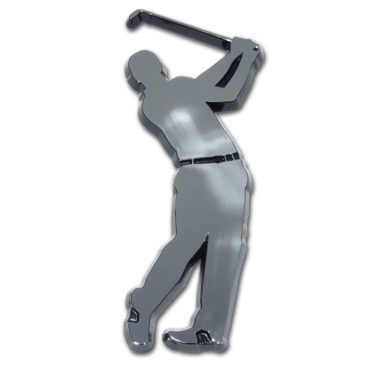 Golfer Male Chrome Emblem image