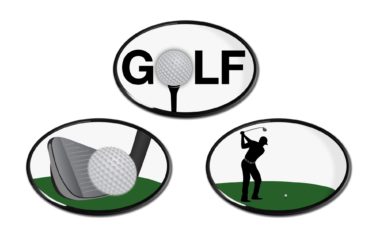 Male Golfer 3D Decals 3-pack