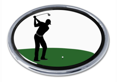 Golf Swing Chrome Emblem image