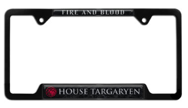 House Targaryen Open Corner License Plate Frame