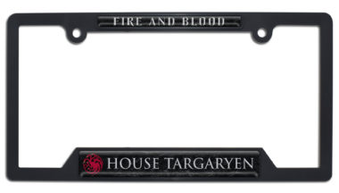 House Targaryen Plastic Open Corner License Plate Frame