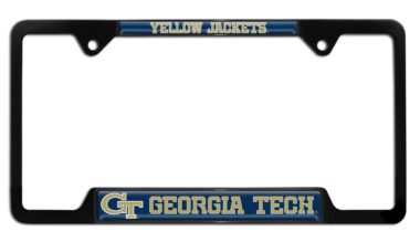 Georgia Tech Yellow Jackets Black License Plate Frame