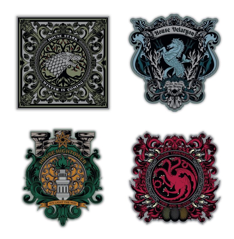 Game of Thrones Great Houses Decals – 4 Pack