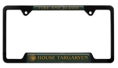 House Targaryen Green Open Corner License Plate Frame