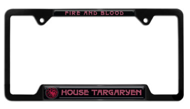 House Targaryen Red Open Corner License Plate Frame