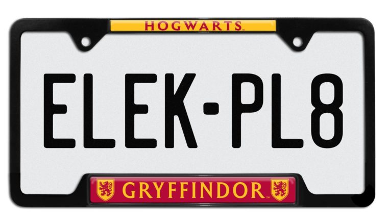 Harry Potter Gryffindor Black Open License Plate Frame