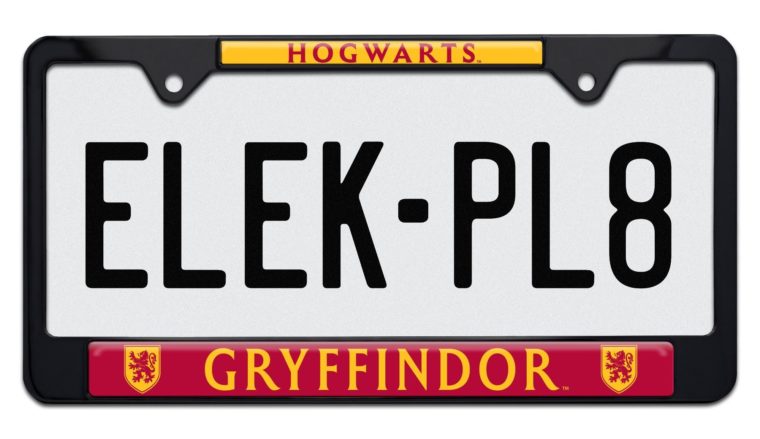 Harry Potter Gryffindor Black Standard License Plate Frame
