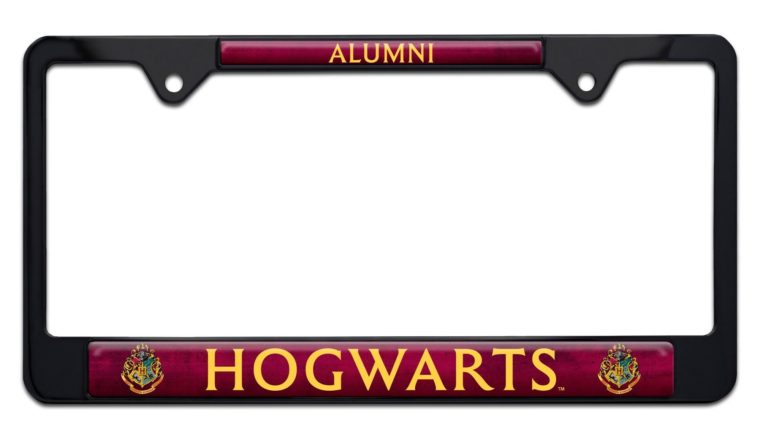Harry Potter Alumni Black Standard License Plate Frame