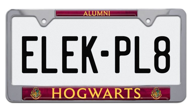 Harry Potter Alumni Chrome Standard License Plate Frame