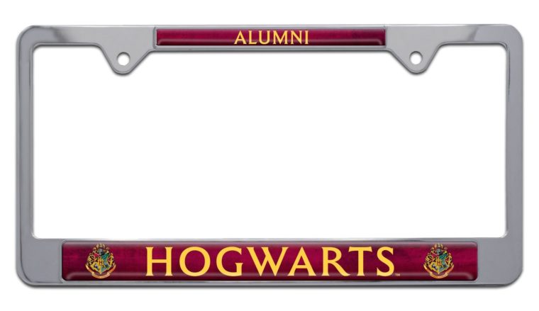Harry Potter Alumni Chrome Standard License Plate Frame