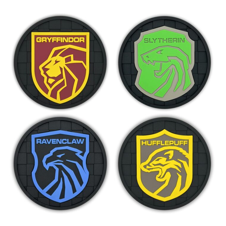 Harry Potter Hogwarts Houses Silicone Car Coasters 4-Pack