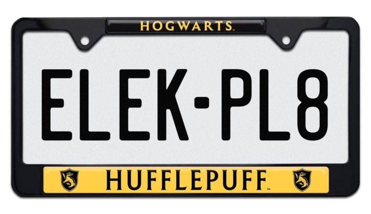 Harry Potter Hufflepuff Black Standard License Plate Frame