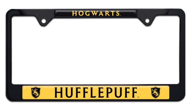 Harry Potter Hufflepuff Black Standard License Plate Frame