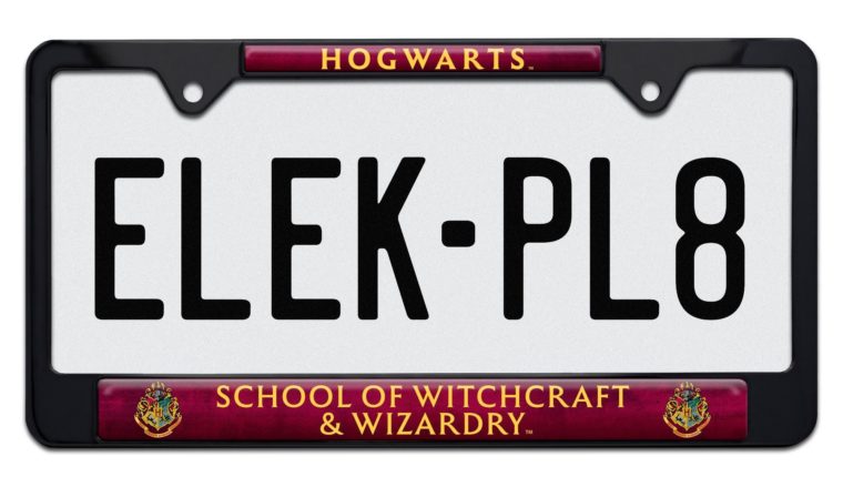 Harry Potter Hogwarts Black Standard License Plate Frame