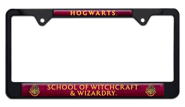 Harry Potter Hogwarts Black Standard License Plate Frame