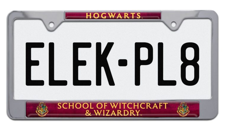 Harry Potter Hogwarts Chrome Standard License Plate Frame