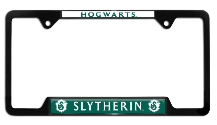 Harry Potter Slytherin Black Open License Plate Frame