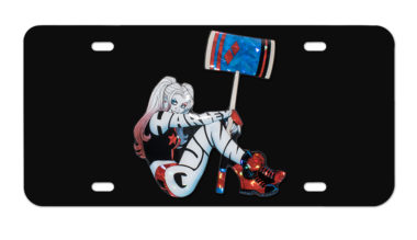 Harley Quinn Black License Plate image