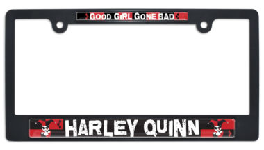 Harley Quinn Black Plastic License Plate Frame