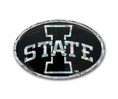 Iowa State Black 3D Reflective Decal