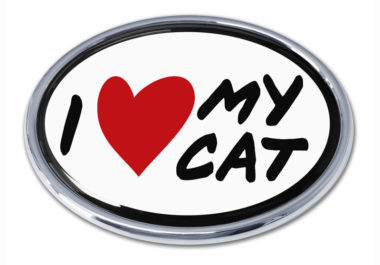 I love My Cat Chrome Emblem