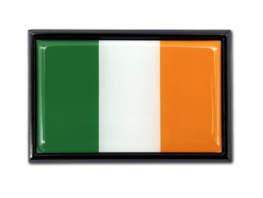 Ireland Flag Black Metal Car Emblem