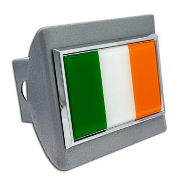 Ireland Chrome Flag Brushed Chrome Hitch Cover