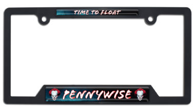 Pennywise Black Open Corner Plastic License Plate Frame