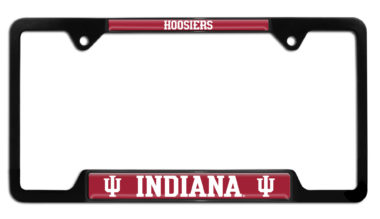 Indiana Hoosiers Black Open License Plate Frame