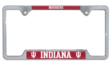 Indiana Hoosiers Chrome Open License Plate Frame